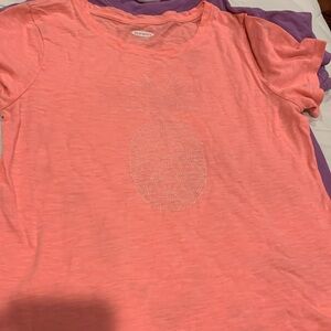 Old Navy Hot Pink Pineapple Tee Shirt